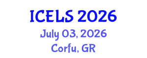 International Conference on Education and Learning Sciences (ICELS) July 03, 2026 - Corfu, Greece