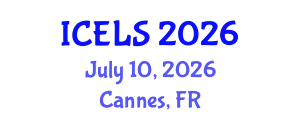 International Conference on Education and Learning Sciences (ICELS) July 10, 2026 - Cannes, France