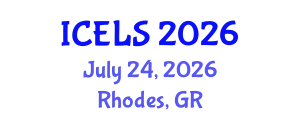 International Conference on Education and Learning Sciences (ICELS) July 24, 2026 - Rhodes, Greece