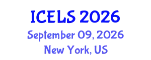 International Conference on Education and Learning Sciences (ICELS) September 09, 2026 - New York, United States