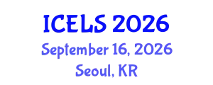 International Conference on Education and Learning Sciences (ICELS) September 16, 2026 - Seoul, Republic of Korea