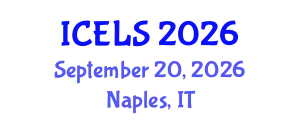 International Conference on Education and Learning Sciences (ICELS) September 20, 2026 - Naples, Italy