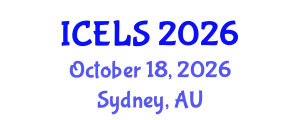 International Conference on Education and Learning Sciences (ICELS) October 18, 2026 - Sydney, Australia
