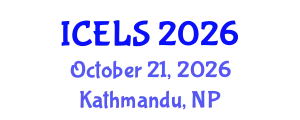 International Conference on Education and Learning Sciences (ICELS) October 21, 2026 - Kathmandu, Nepal