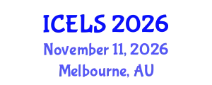 International Conference on Education and Learning Sciences (ICELS) November 11, 2026 - Melbourne, Australia