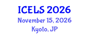 International Conference on Education and Learning Sciences (ICELS) November 15, 2026 - Kyoto, Japan