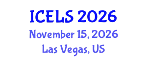 International Conference on Education and Learning Sciences (ICELS) November 15, 2026 - Las Vegas, United States