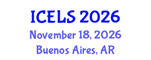 International Conference on Education and Learning Sciences (ICELS) November 18, 2026 - Buenos Aires, Argentina