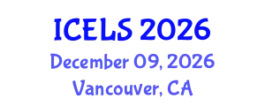 International Conference on Education and Learning Sciences (ICELS) December 09, 2026 - Vancouver, Canada