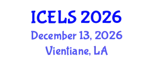 International Conference on Education and Learning Sciences (ICELS) December 13, 2026 - Vientiane, Laos