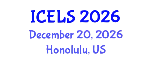 International Conference on Education and Learning Sciences (ICELS) December 20, 2026 - Honolulu, United States