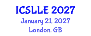 International Conference on Second Language and Language Education (ICSLLE) January 21, 2027 - London, United Kingdom
