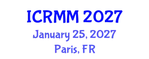International Conference on Rock Mechanics and Mining (ICRMM) January 25, 2027 - Paris, France