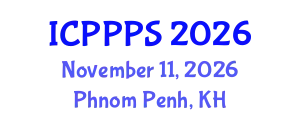 International Conference on Plant Physiology and Plant Science (ICPPPS) November 11, 2026 - Phnom Penh, Cambodia