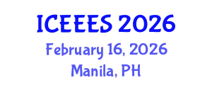 International Conference on Engineering, Environmental and Ecological Sciences (ICEEES) February 16, 2026 - Manila, Philippines