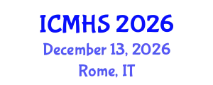International Conference on Medicine and Health Sciences (ICMHS) December 13, 2026 - Rome, Italy