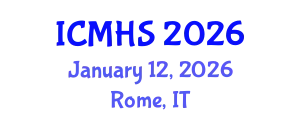 International Conference on Medicine and Health Sciences (ICMHS) January 12, 2026 - Rome, Italy