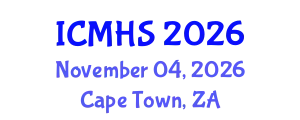 International Conference on Medicine and Health Sciences (ICMHS) November 04, 2026 - Cape Town, South Africa
