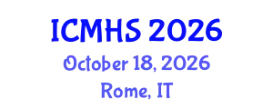International Conference on Medicine and Health Sciences (ICMHS) October 18, 2026 - Rome, Italy