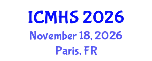 International Conference on Medicine and Health Sciences (ICMHS) November 18, 2026 - Paris, France