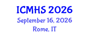 International Conference on Medicine and Health Sciences (ICMHS) September 16, 2026 - Rome, Italy