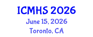 International Conference on Medicine and Health Sciences (ICMHS) June 15, 2026 - Toronto, Canada