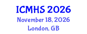 International Conference on Medicine and Health Sciences (ICMHS) November 18, 2026 - London, United Kingdom