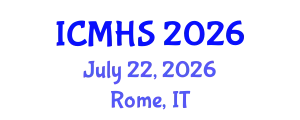 International Conference on Medicine and Health Sciences (ICMHS) July 22, 2026 - Rome, Italy
