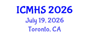 International Conference on Medicine and Health Sciences (ICMHS) July 19, 2026 - Toronto, Canada