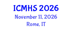 International Conference on Medicine and Health Sciences (ICMHS) November 11, 2026 - Rome, Italy
