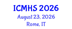International Conference on Medicine and Health Sciences (ICMHS) August 23, 2026 - Rome, Italy