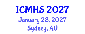 International Conference on Medicine and Health Sciences (ICMHS) January 28, 2027 - Sydney, Australia