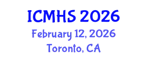 International Conference on Medicine and Health Sciences (ICMHS) February 12, 2026 - Toronto, Canada
