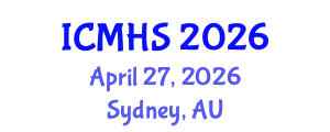 International Conference on Medicine and Health Sciences (ICMHS) April 27, 2026 - Sydney, Australia