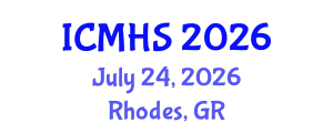 International Conference on Medicine and Health Sciences (ICMHS) July 24, 2026 - Rhodes, Greece