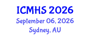 International Conference on Medicine and Health Sciences (ICMHS) September 06, 2026 - Sydney, Australia