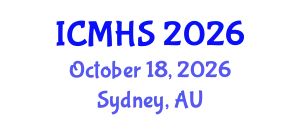 International Conference on Medicine and Health Sciences (ICMHS) October 18, 2026 - Sydney, Australia