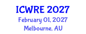International Conference on Water Resources and Environment (ICWRE) February 01, 2027 - Melbourne, Australia