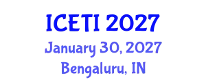 International Conference on Education and Teaching Innovation (ICETI) January 30, 2027 - Bengaluru, India