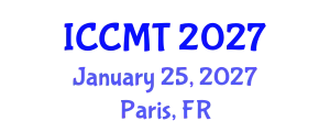 International Conference on Construction Management and Technology (ICCMT) January 25, 2027 - Paris, France