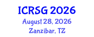 International Conference on Remote Sensing and Geomorphology (ICRSG) August 28, 2026 - Zanzibar, Tanzania
