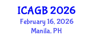International Conference on Animal Genetics and Breeding (ICAGB) February 16, 2026 - Manila, Philippines
