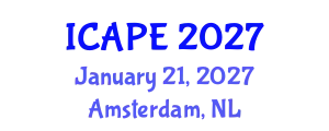 International Conference on Aerosols and Particles Emission (ICAPE) January 21, 2027 - Amsterdam, Netherlands