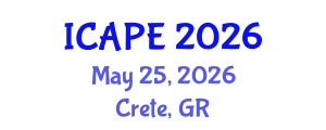 International Conference on Aerosols and Particles Emission (ICAPE) May 25, 2026 - Crete, Greece