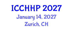 International Conference on Community Health and Health Promotion (ICCHHP) January 14, 2027 - Zurich, Switzerland