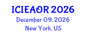 International Conference on Industrial Engineering and Applied Operations Research (ICIEAOR) December 09, 2026 - New York, United States