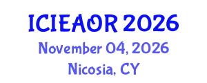 International Conference on Industrial Engineering and Applied Operations Research (ICIEAOR) November 04, 2026 - Nicosia, Cyprus