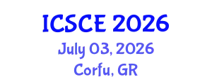 International Conference on Structures and Civil Engineering (ICSCE) July 03, 2026 - Corfu, Greece