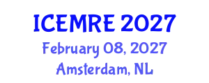 International Conference on Energy Market and Renewable Energy (ICEMRE) February 08, 2027 - Amsterdam, Netherlands