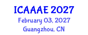 International Conference on Agriculture, Animal and Aquaculture Engineering (ICAAAE) February 03, 2027 - Guangzhou, China